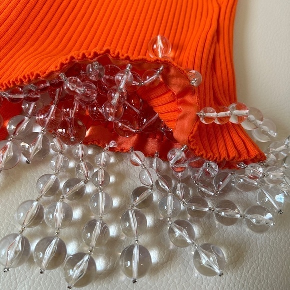 Opening Ceremony Bright Orange Sleeveless Sweater - Picture 4 of 5